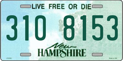 NH license plate 3108153