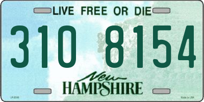 NH license plate 3108154