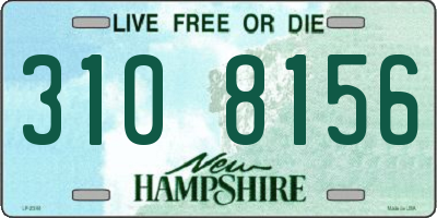 NH license plate 3108156