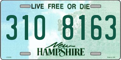 NH license plate 3108163