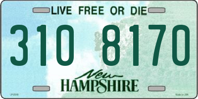 NH license plate 3108170