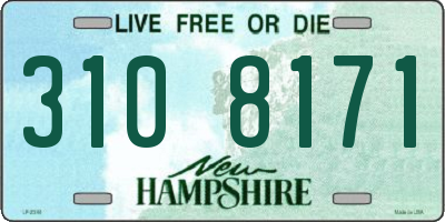 NH license plate 3108171