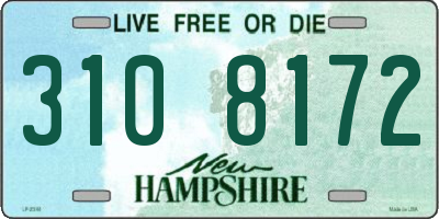 NH license plate 3108172