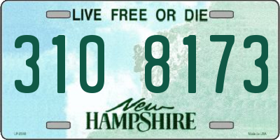 NH license plate 3108173