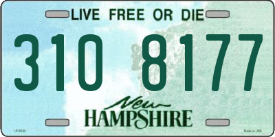 NH license plate 3108177