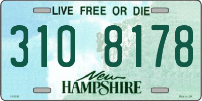 NH license plate 3108178