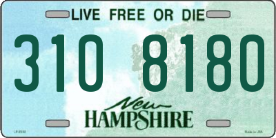 NH license plate 3108180