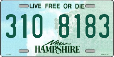 NH license plate 3108183