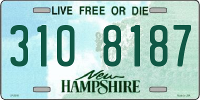 NH license plate 3108187