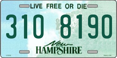 NH license plate 3108190