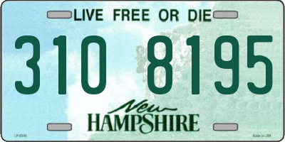 NH license plate 3108195