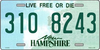 NH license plate 3108243