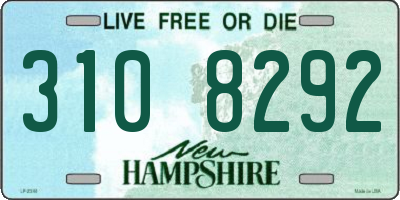 NH license plate 3108292