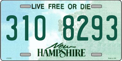 NH license plate 3108293