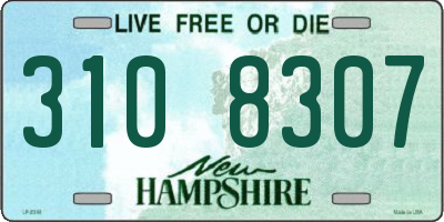 NH license plate 3108307
