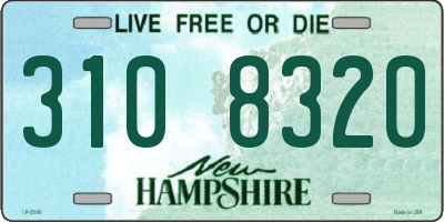 NH license plate 3108320