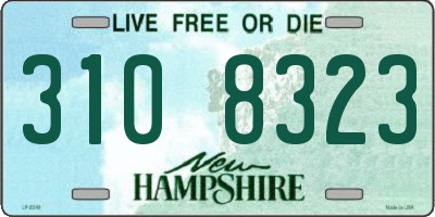 NH license plate 3108323