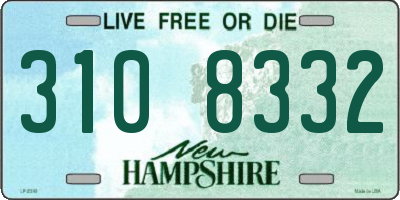 NH license plate 3108332