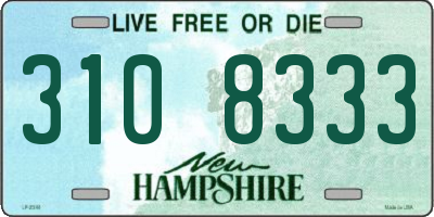 NH license plate 3108333