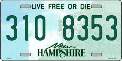 NH license plate 3108353