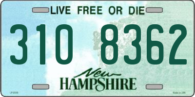 NH license plate 3108362