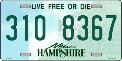 NH license plate 3108367