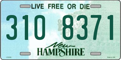 NH license plate 3108371