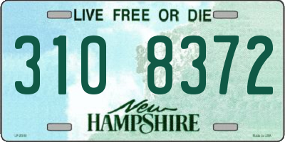 NH license plate 3108372