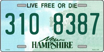 NH license plate 3108387