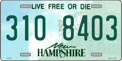 NH license plate 3108403