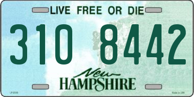 NH license plate 3108442