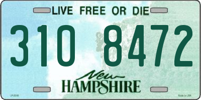 NH license plate 3108472