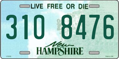 NH license plate 3108476