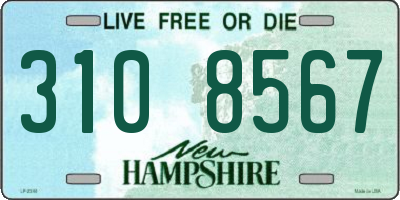 NH license plate 3108567
