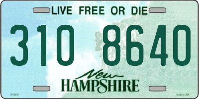 NH license plate 3108640