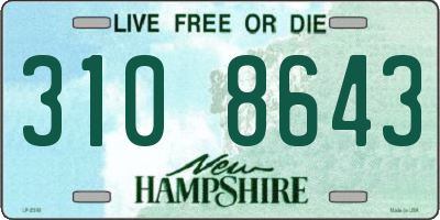 NH license plate 3108643