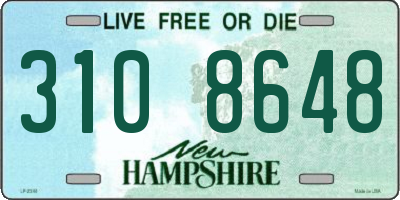 NH license plate 3108648