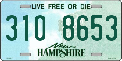 NH license plate 3108653