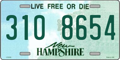 NH license plate 3108654