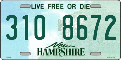 NH license plate 3108672