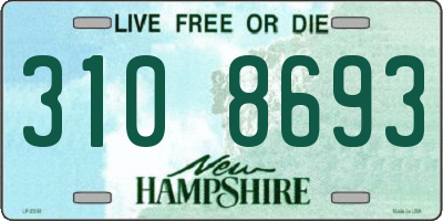 NH license plate 3108693