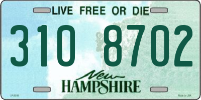 NH license plate 3108702