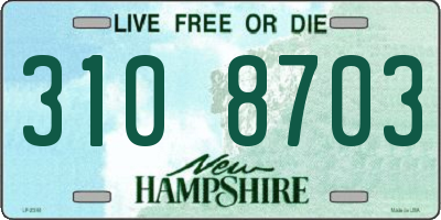 NH license plate 3108703