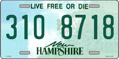 NH license plate 3108718