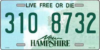 NH license plate 3108732