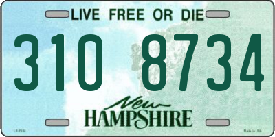 NH license plate 3108734