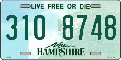 NH license plate 3108748