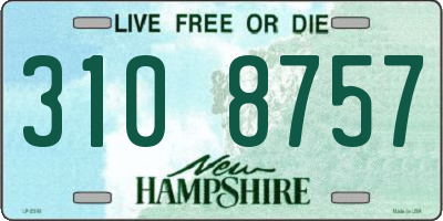 NH license plate 3108757