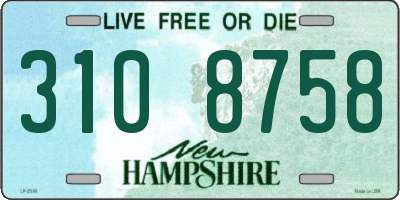 NH license plate 3108758