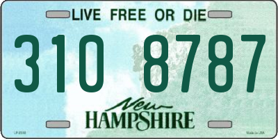 NH license plate 3108787